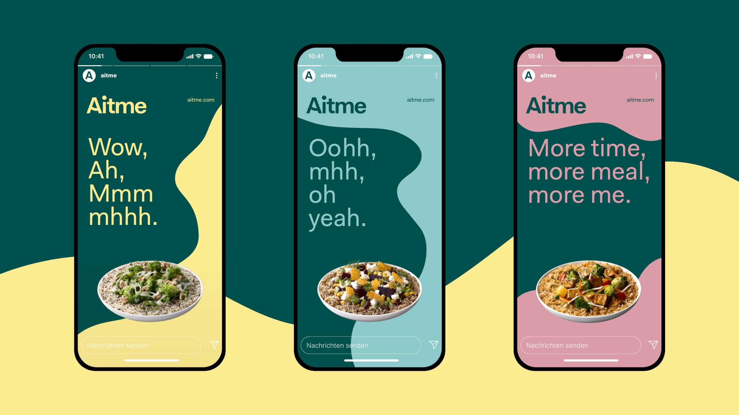 Aitme instagram stories mockup on phone screen