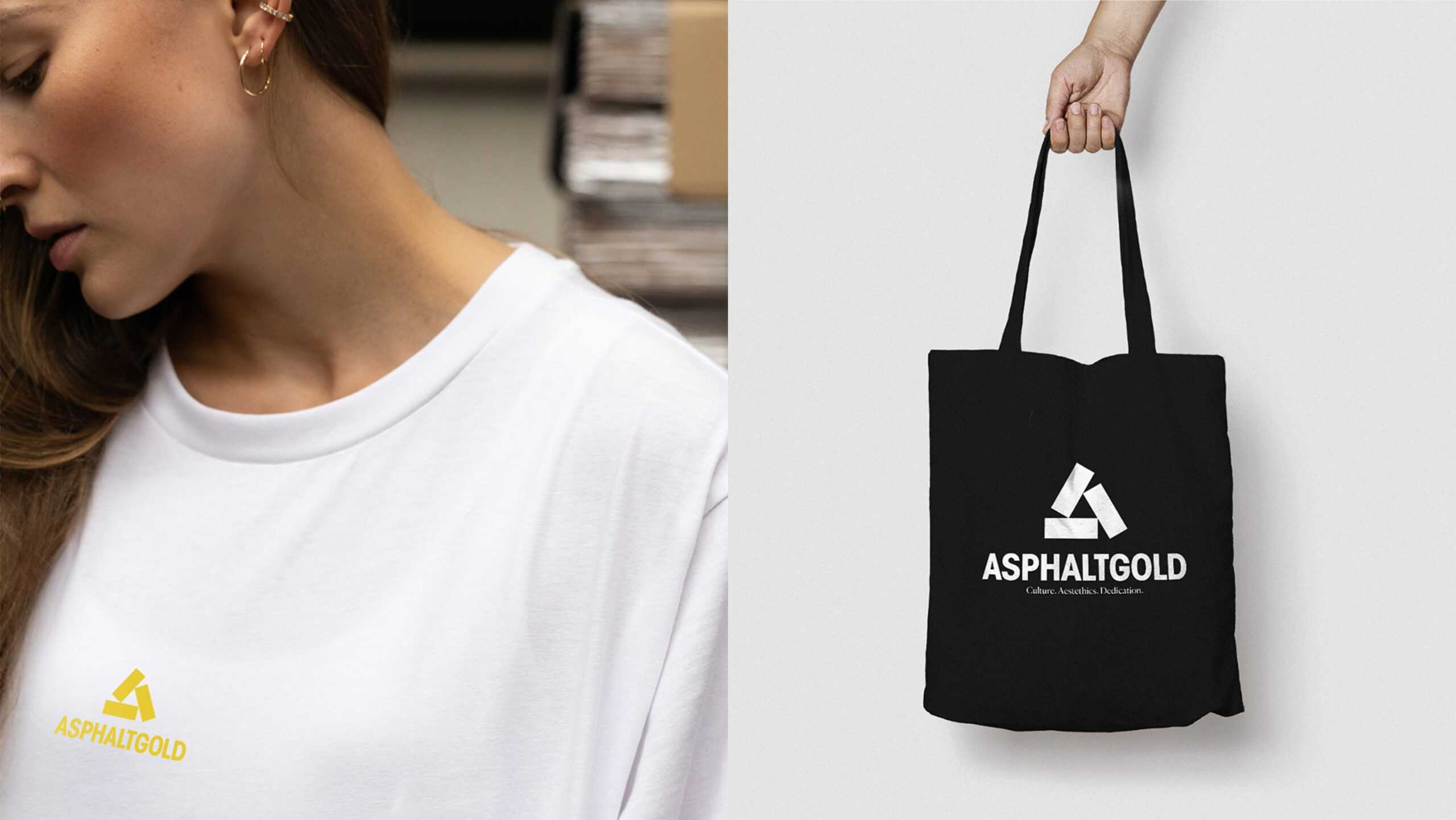 Bag with Asphaltgold Logo Print