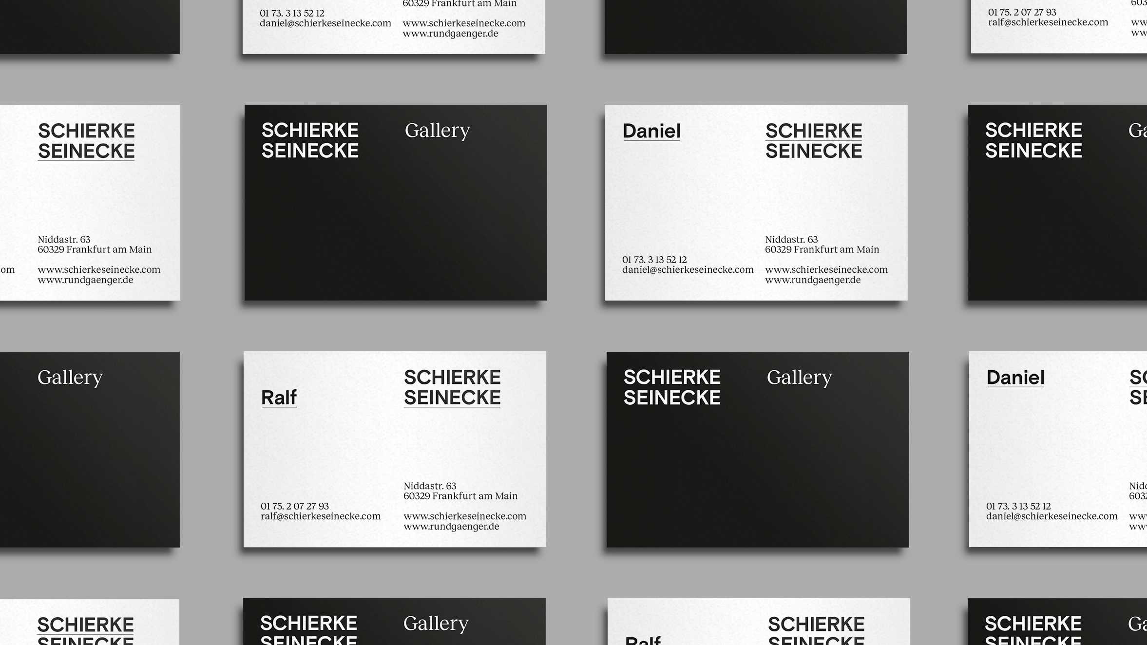 mockup of business cards for schierke seinecke