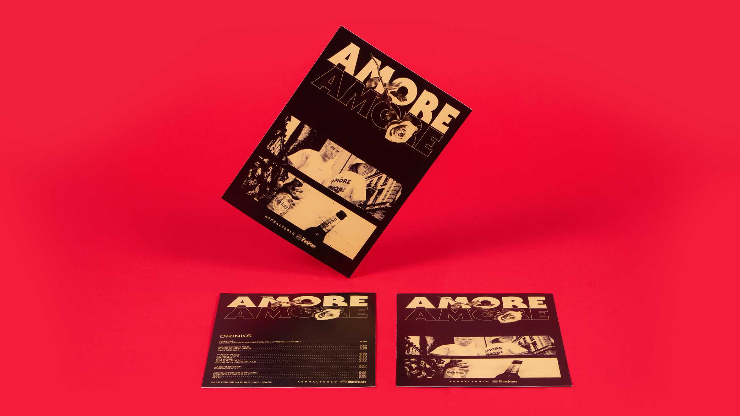 mockup of amore flyer