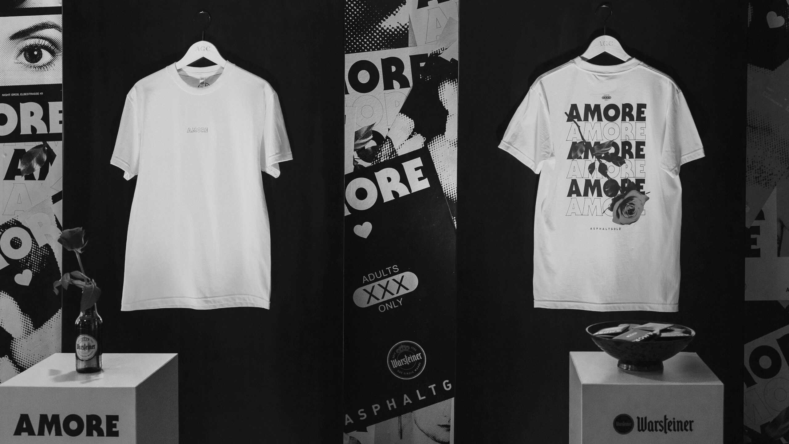 image of amore stand with tshirts at amore festival