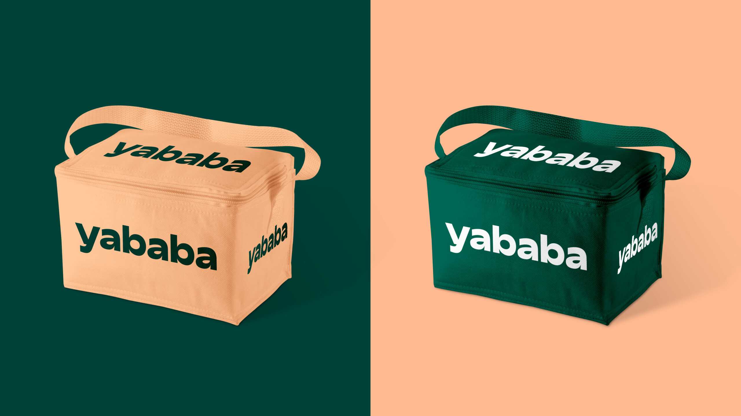 mockup of Yababa delivering bags
