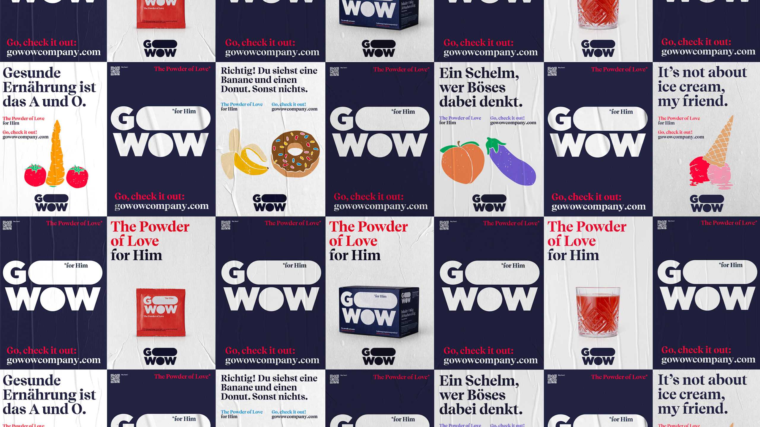 posterwall with different posters for Go Wow