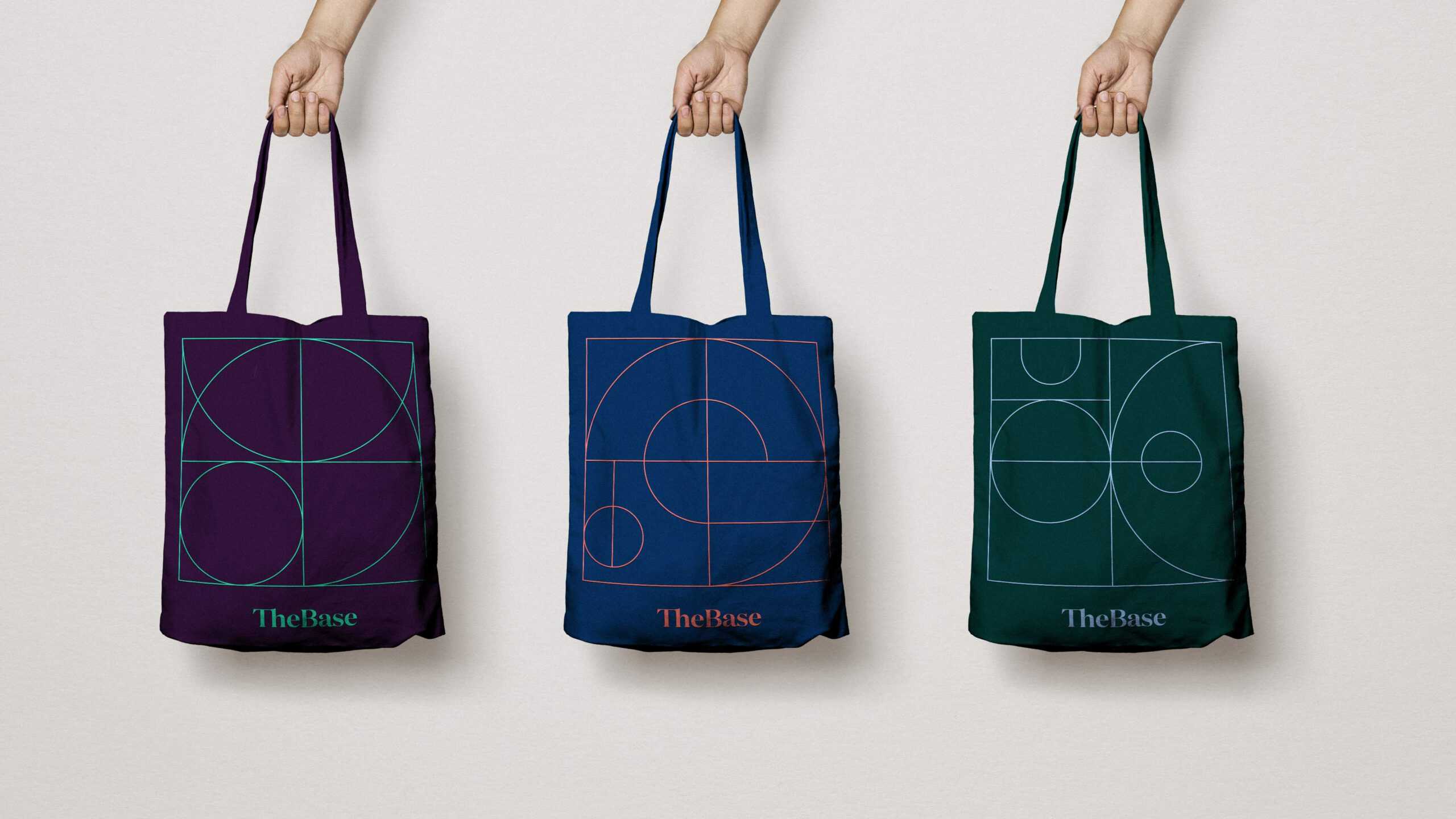Bags with The Base Logo and pattern