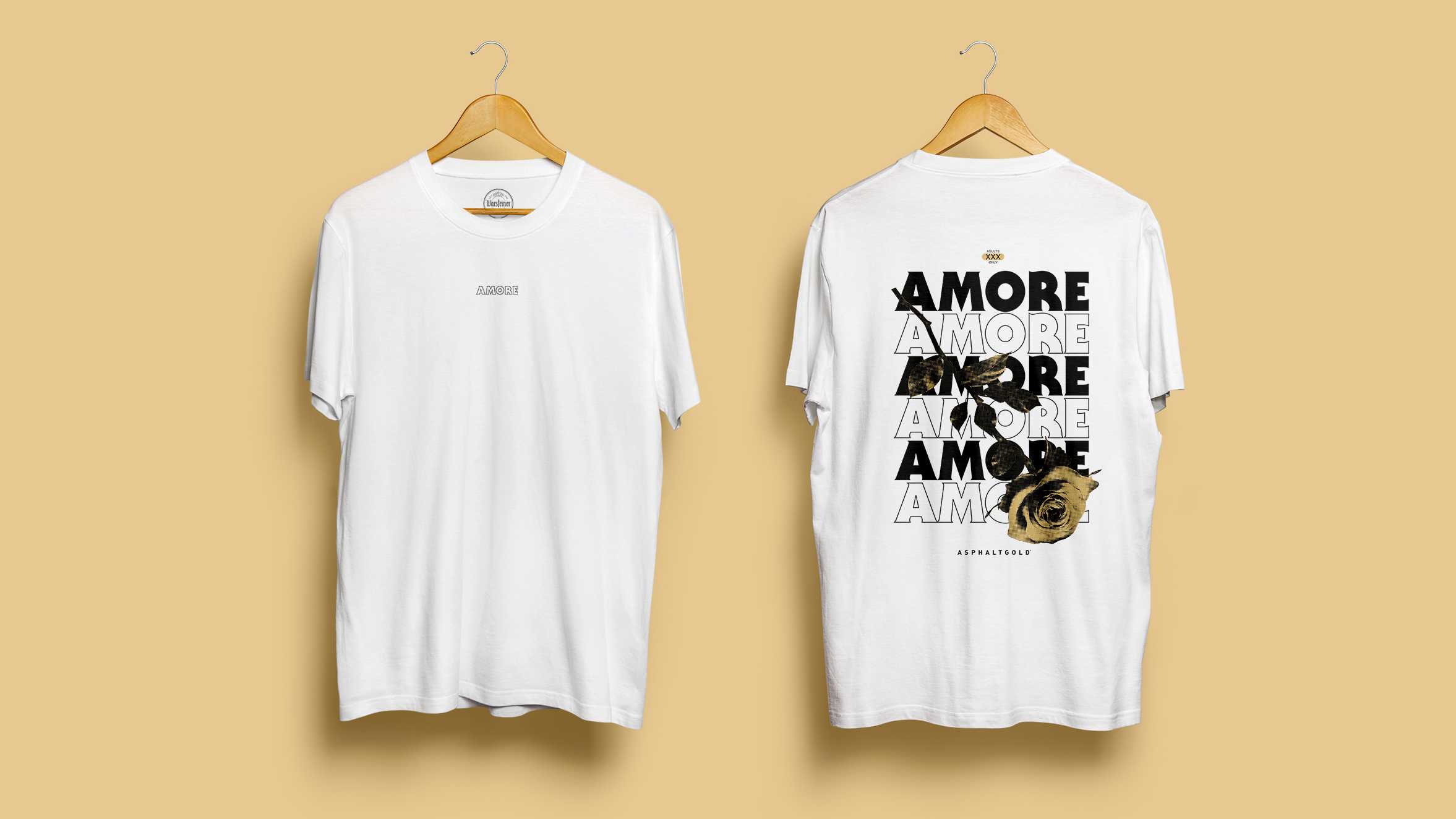 mockup of amore tshirt